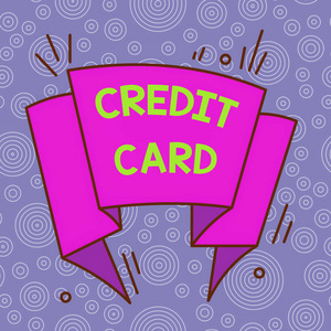手写文本信用卡。概念意义上的卡片，让你借钱对信用额度不对称的不均匀形状的格式图案物体轮廓多色设计。
