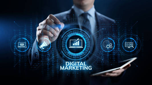 数字营销互联网广告和销售增加了商业技术的概念。