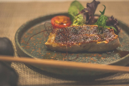 Yakimono Kulbarra barramundi with butter ponzu  orange marmala