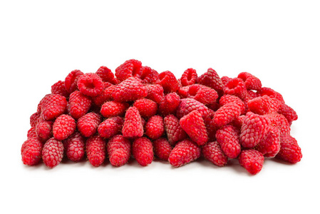 Raspberry as a background, top view. 