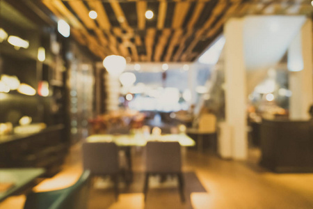 抽象模糊餐厅和咖啡厅咖啡厅内部