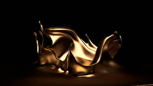 奢华,神秘,复古,抽象的液体黄金照片