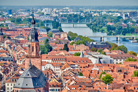 Heidelberg town on Neckar river, Germany 