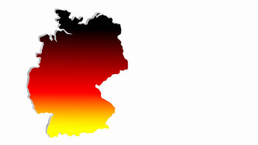 白色背景上的德国地图