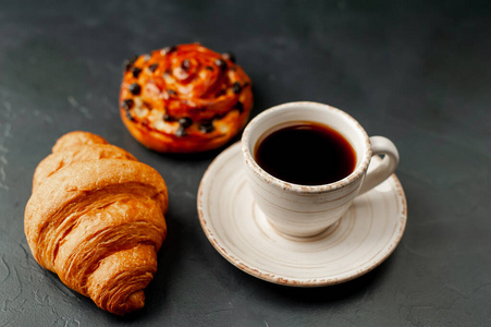 早餐 早晨 热的 法国人 甜点 饮料 面包 咖啡 小吃 烹饪