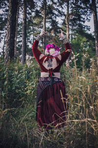 服装 精神 艺术 女士 女孩 传统 手镯 腹部 魔术 部落