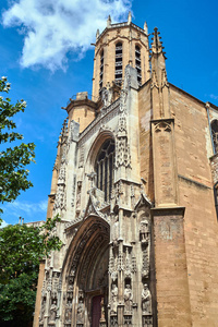教堂 欧洲 大教堂 外观 城市 纪念碑 宗教 雕塑 天空