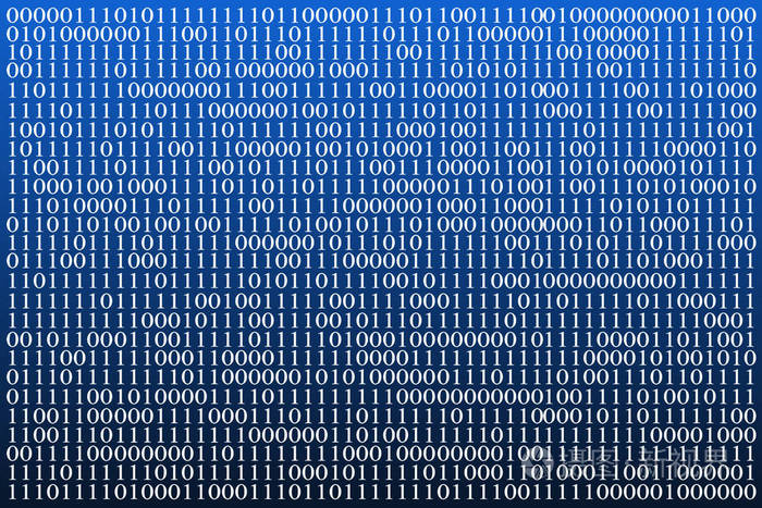 蓝色背景二进制代码