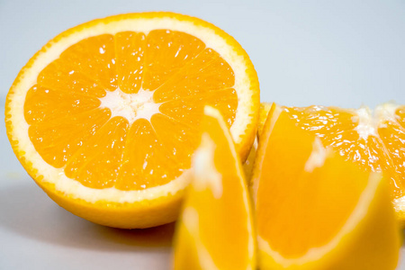 fresh sweet orange on white background 