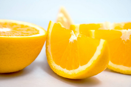 fresh sweet orange on white background 