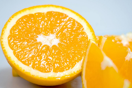 fresh sweet orange on white background 