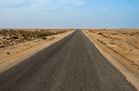 阿曼 旅行 路线 沥青 曲线 公路 沙漠 乡村 自然 热的