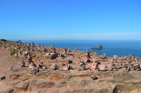 卵石 海岸线 金字塔 旅游业 布列塔尼 地平线 记忆 全景图