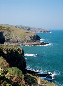 旅行 英国 自然 旅游业 康沃尔 悬崖 海岸 蓝天 风景