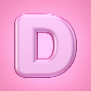 粉红色字体字母d 3d照片