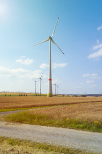 旋转 能量 行业 自然 保护 天空 变暖 风车 涡轮 磨坊