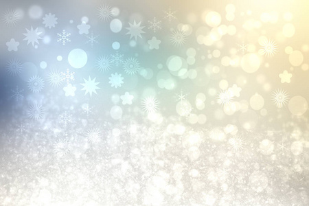 Abstract blurred festive winter christmas background with shiny 