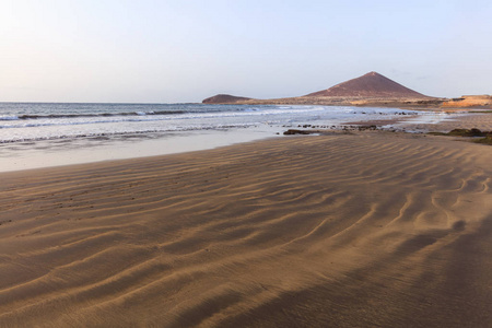 El Medano海滩。西班牙特内里费岛