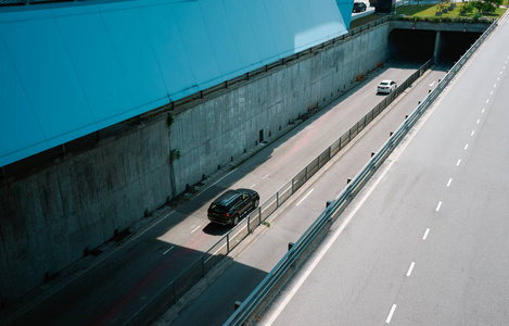 高速公路高角度视图