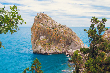 夏天 海洋 悬崖 海岸 风景 旅行 西班牙 岩石 海滩 假期