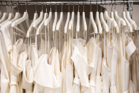  wedding dresses in the bridal salon