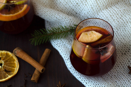 圣诞节 肉桂色 冬天 饮料 香料 木材 杯子 蜂蜜 热的