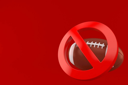 禁止标志橄榄球