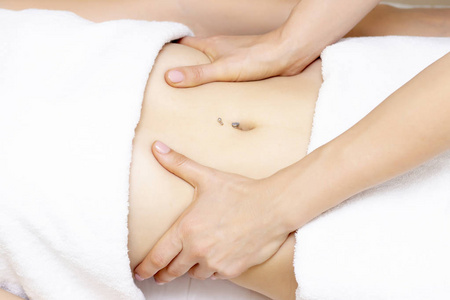 腹部 女人 毛巾 水疗中心 皮肤 健康 按摩师 应用 照顾