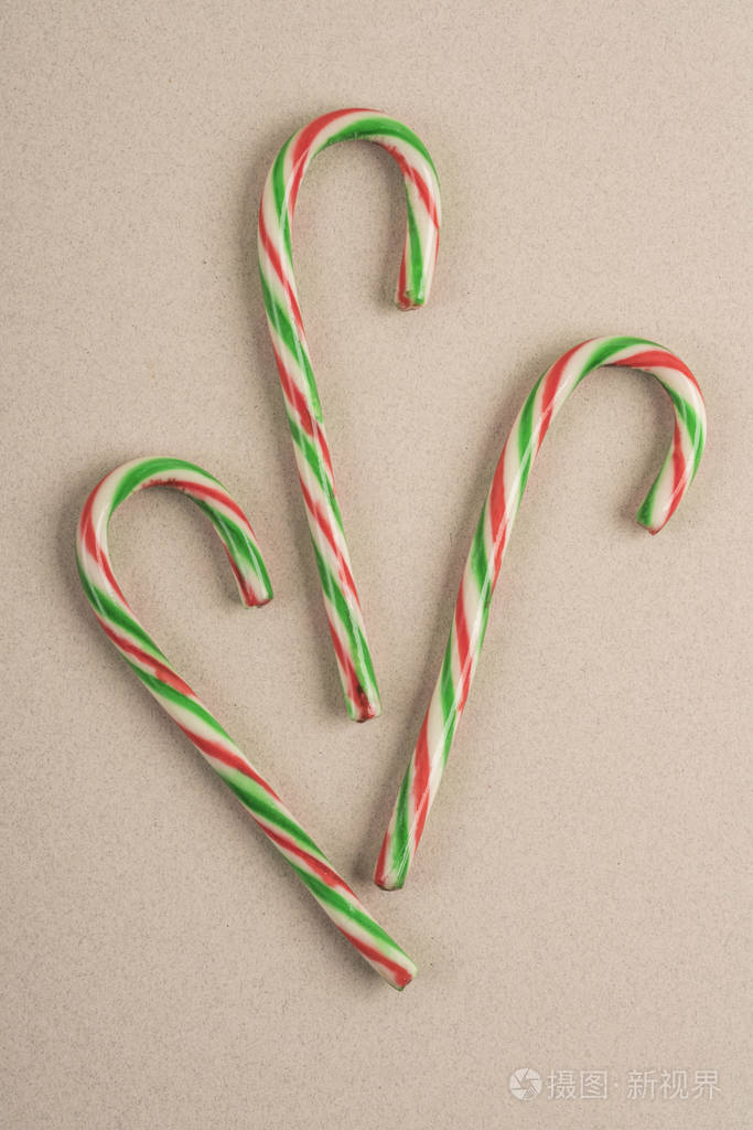 带复制空间的条纹棒状糖果棒
