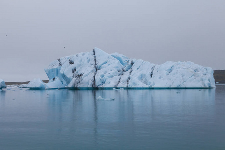 Bizarre  floes of Iceberg lagoon jokulsarlon on the south of 