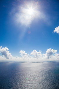 深的 海洋 颜色 风景 阳光 美女 春天 夏天 地平线 美丽的