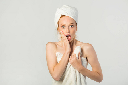 女孩 沐浴 美丽的 毛巾 成人 治疗 皮肤 淋浴 海绵 面部
