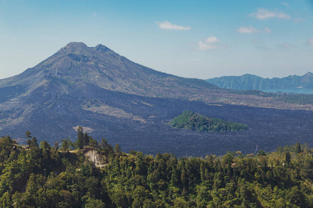 巴厘岛 美女 美丽的 攀登 小山 自然 旅游业 假期 火山