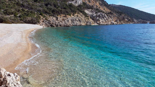 克罗地亚 海岸线 全景图 目的地 地中海 波动 夏天 假期