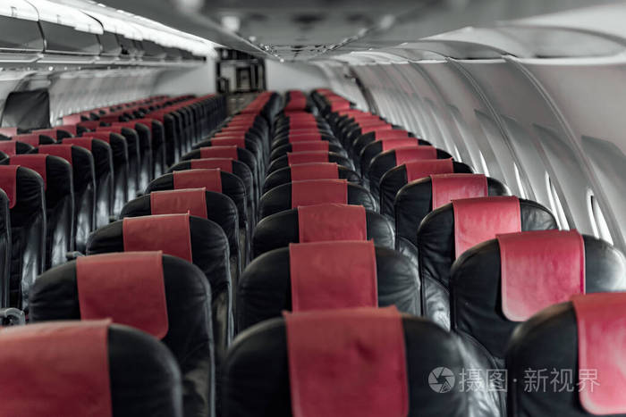 起飞前机舱空位照片