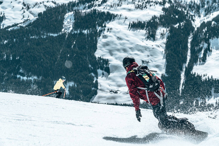 极端 运动 滑雪 假期 高的 天空 自然 冒险 求助 行动