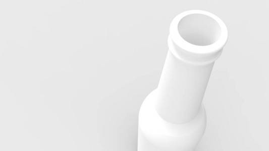 backgorund工作室隔离的白色瓶子的三维渲染