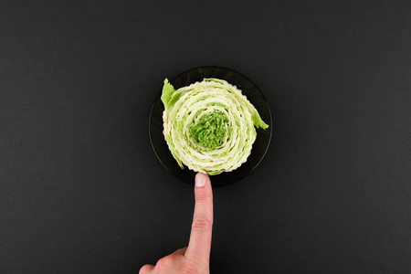 黑色白菜图片