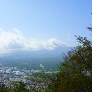 自然 美丽的 风景 富士 天空 旅游业 旅行 夏天 日本
