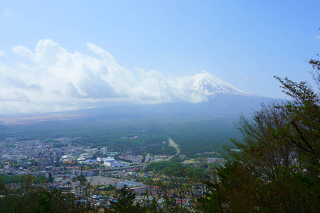 夏天 风景 旅行 富士 藤山 旅游业 地标 观光 高的 亚洲