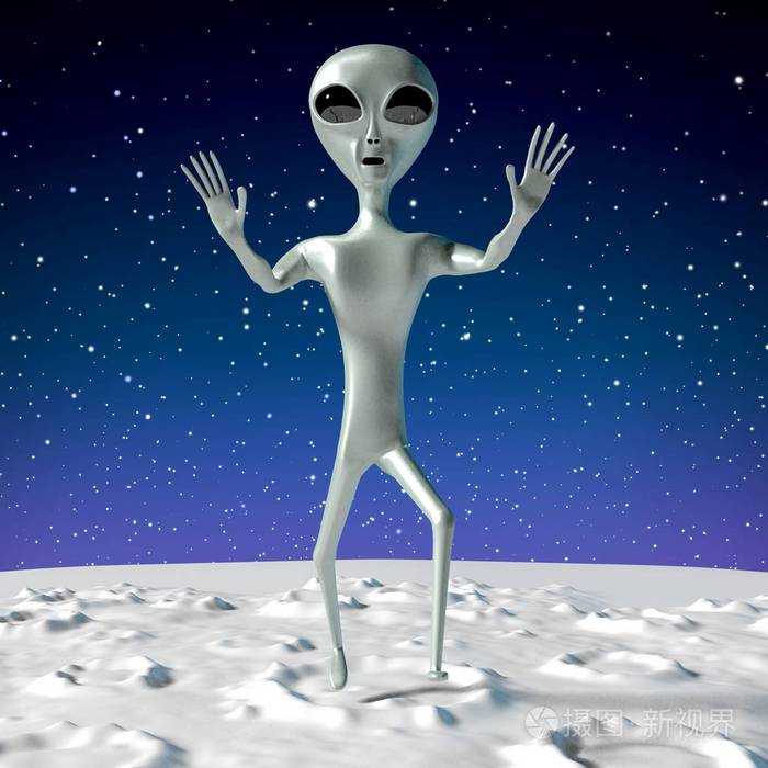 外星人外星人跳跃3d渲染