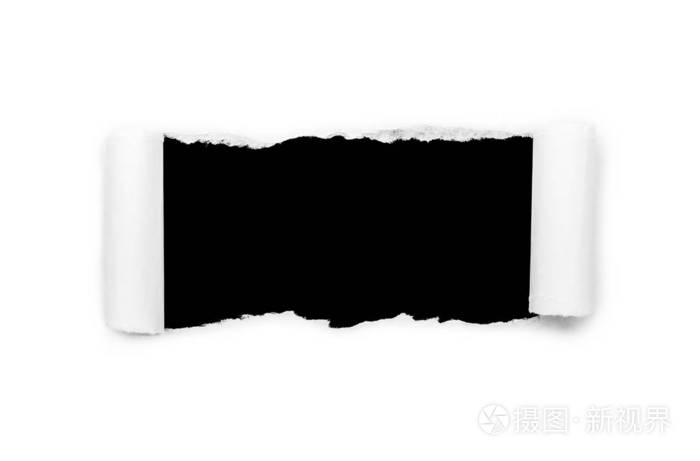 白底黑底白纸破洞隔离黑底隔离。