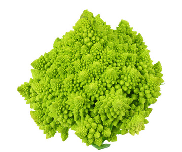 Romanesco broccoli isolated on white background. Roman cauliflow