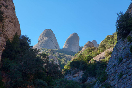 徒步旅行 西班牙 峡谷 巴塞罗那 小山 全景图 公园 全景