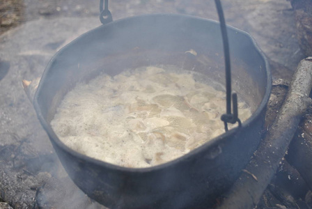 特写镜头 厨房 食物 锅炉 搅拌 自然 芳香 环境 篝火