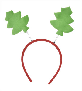 Christmas headband with green trees 