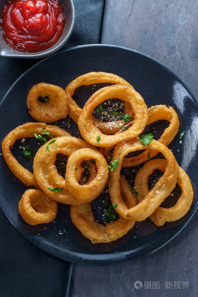 American Fried Onion Rings 照片正版商用图片2680pe摄图新视界