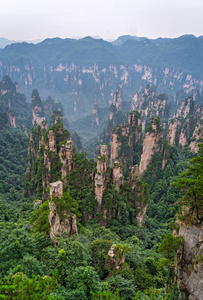 天子山石柱立面图图片