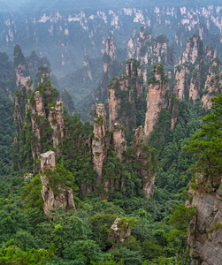 天子山石柱立面图图片