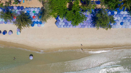 泰国美丽海滩的空中俯视图